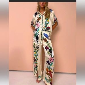 Satin Rotimia Pants and Top Set